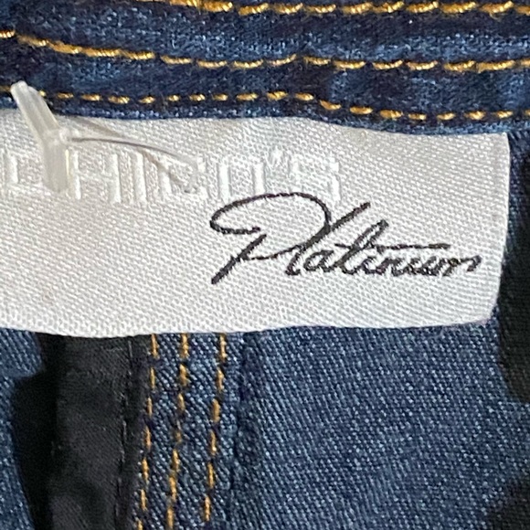 Chico’s Platinum Denim Jean Jacket - Picture 4 of 6